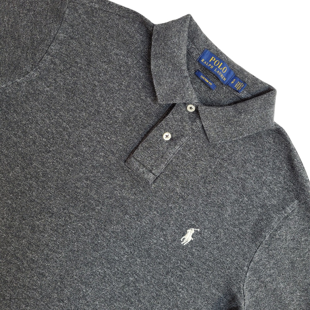 Polo Ralph Lauren Y2K Grey Short Sleeve Polo T- Shirt Men's Size S