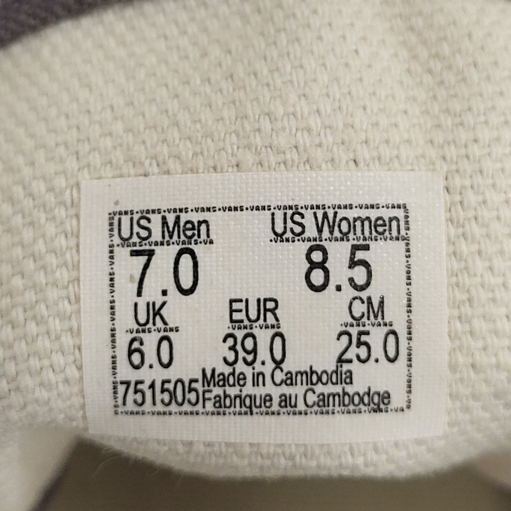 Vans Grey White Lace-up Sports Casual Women's Trainers Uk Size 6