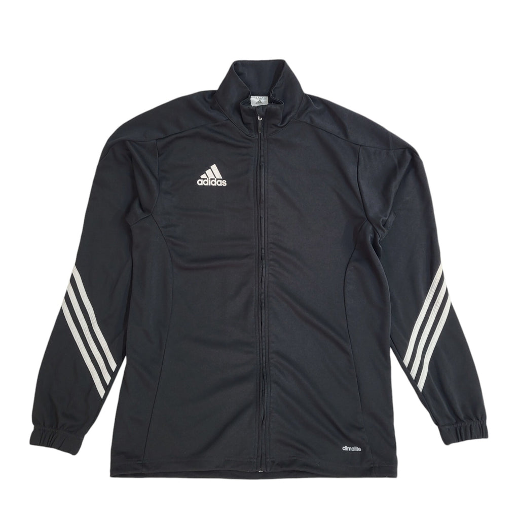 Adidas Black Full Zip Sports Modern Tracksuit Top Jacket UK Men's Size M