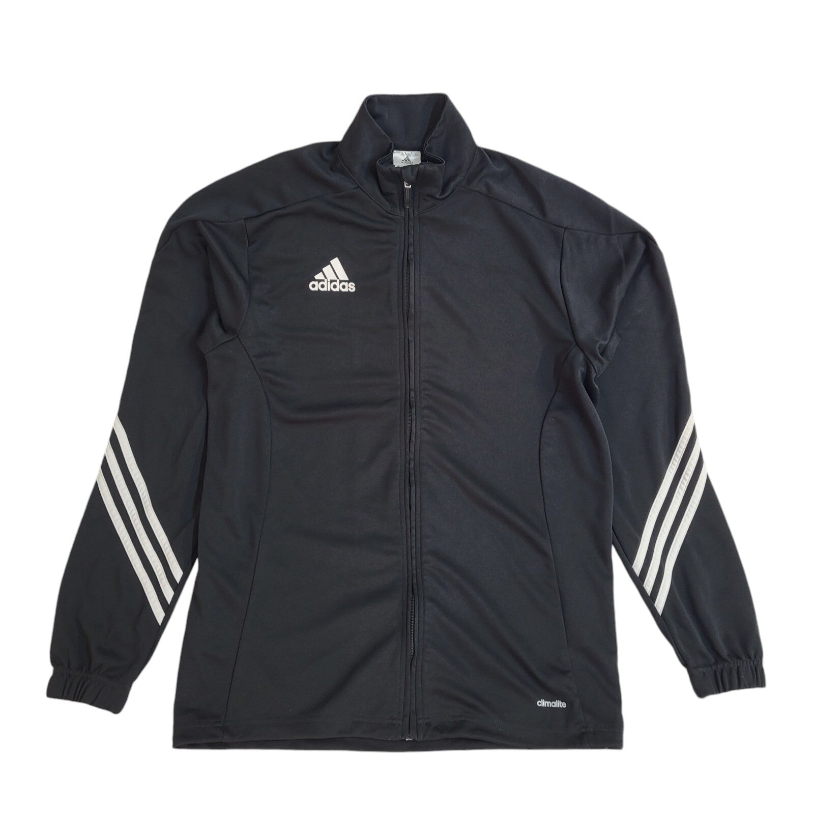 Adidas Black Full Zip Sports Modern Tracksuit Top Jacket UK Men's Size M