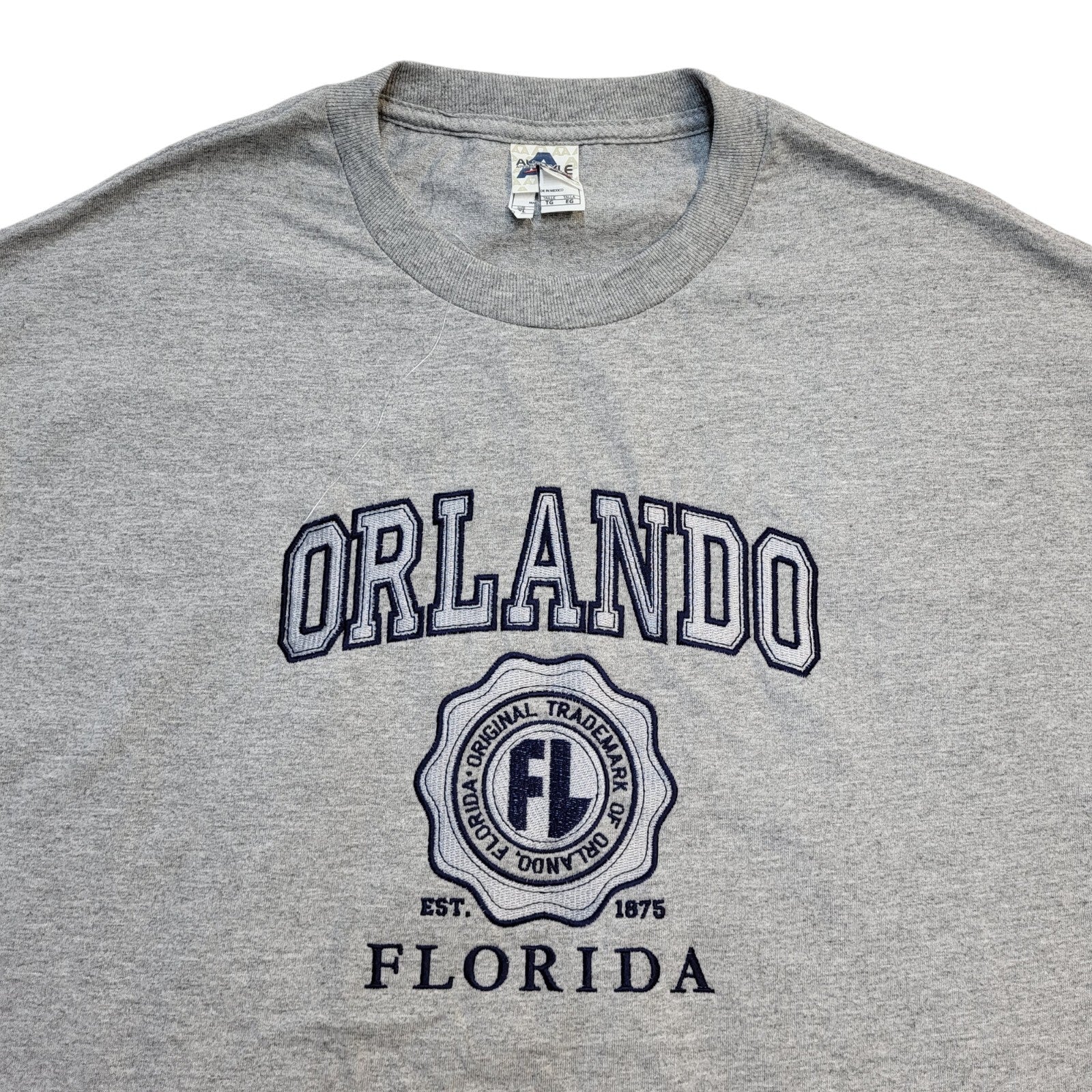 AlStyle 90s Vintage Orlando Florida Grey Crew Neck T-Shirt Men's Size XL