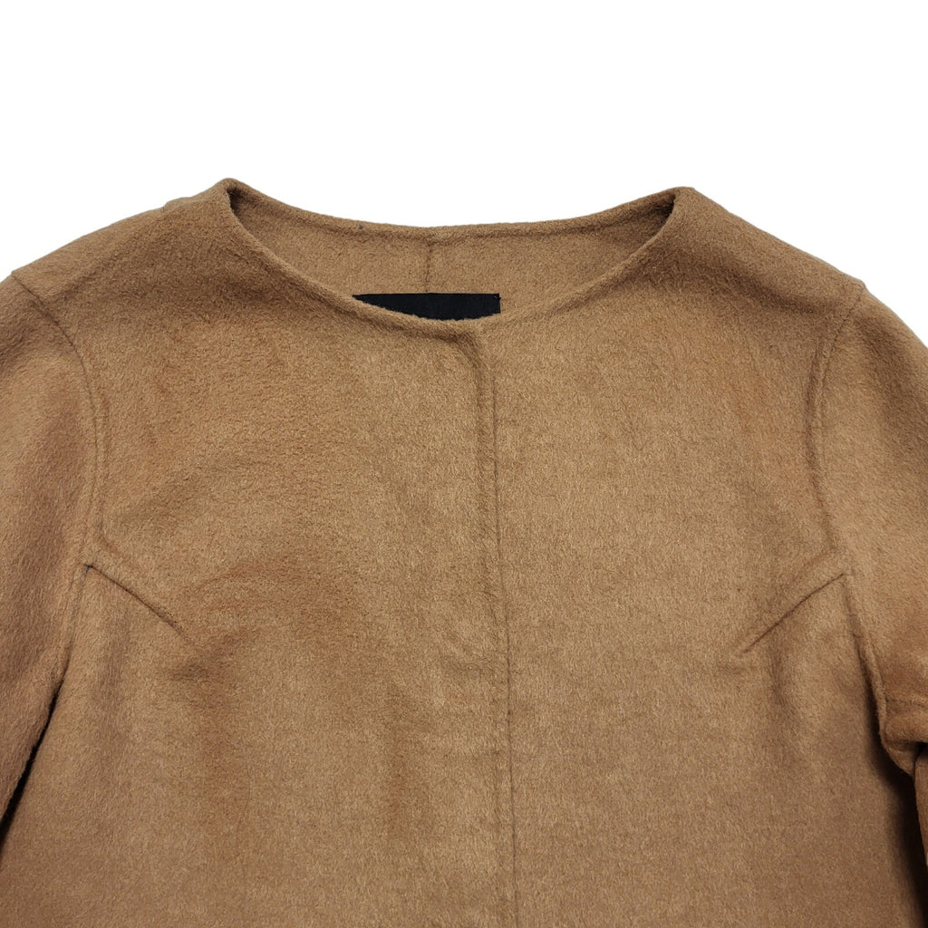 Simona Conti Y2k Beige Snapp Fasten Wool Blend Jacket Uk Women's Size XS