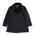 St Michael Vintage 90s Black Double Breasted Coat UK Women's Size 14