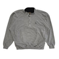 Straight Down Grey Vintage 80's 1/4 Button Sweatshirt Mens UK Size XXL