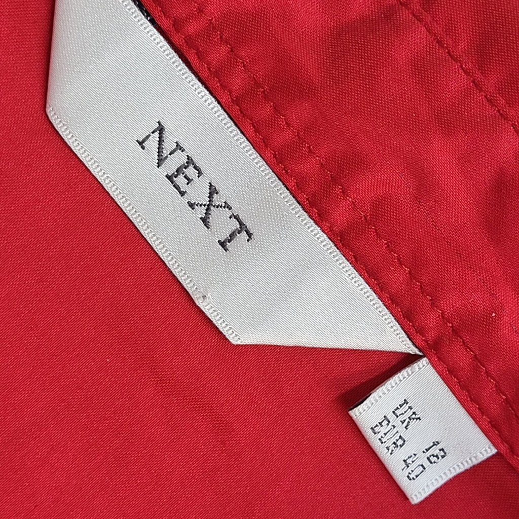 Next 90s Red Wrap V-Neck Long Sleeve Blouse Women's UK Size 12