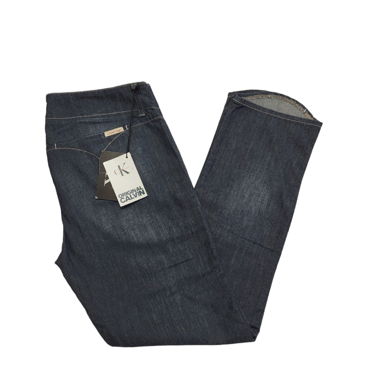 Calvin Klein 90s Vintage Dark Blue Straight Denim Jeans Uk Women's 8 W27 L26