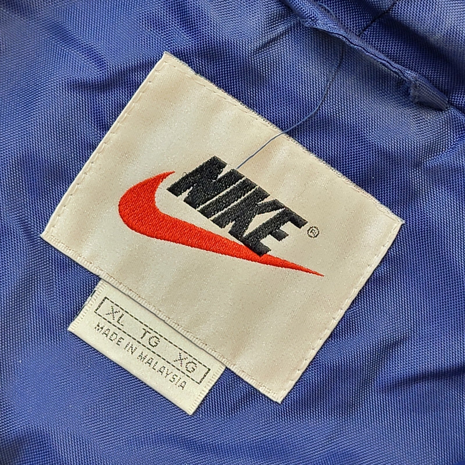 Nike 90s Vintage Blue Zip & Snap Hooded Windbreaker Jacket UK Men's Size XL