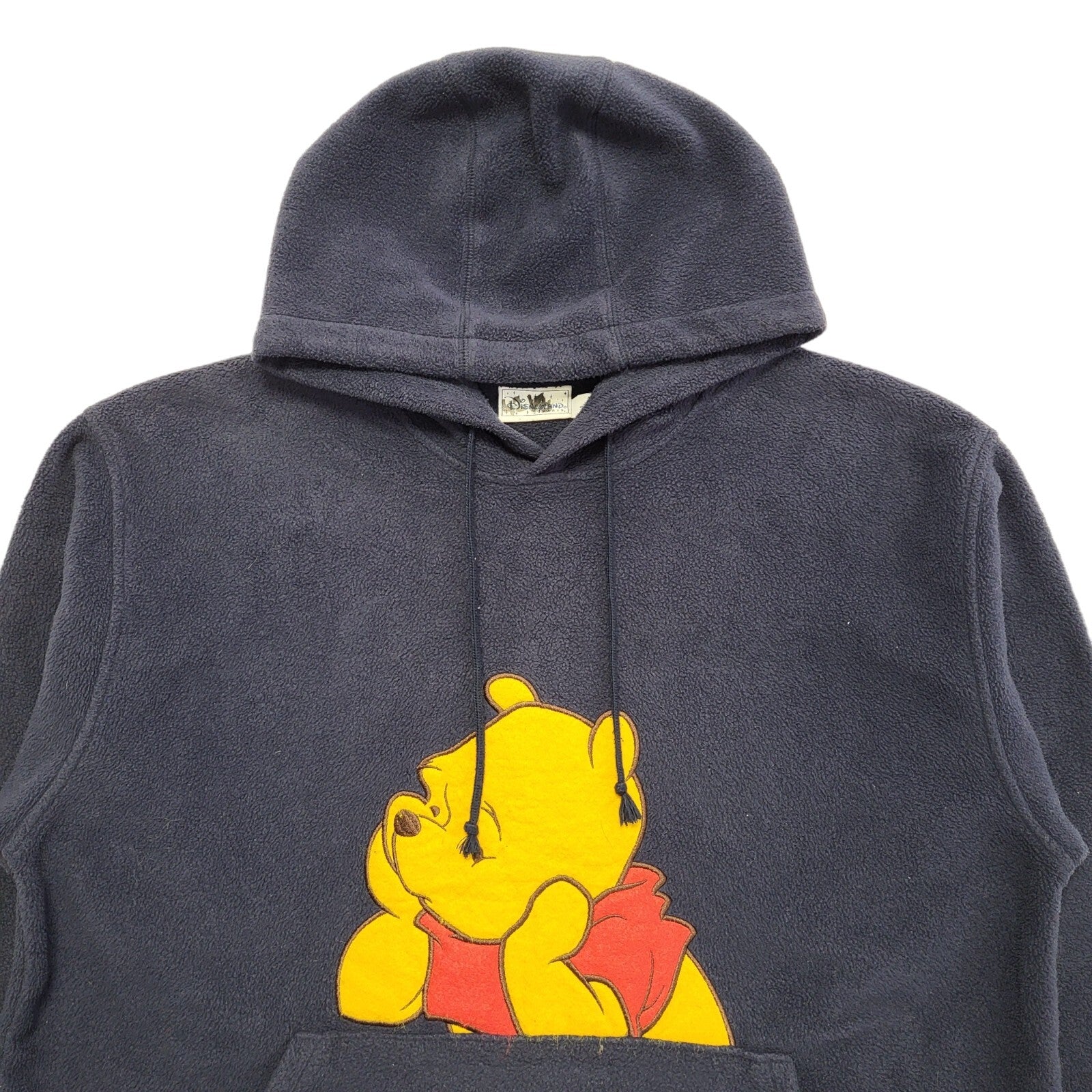 Disneyland Vintage Y2K Blue Fleece Pullover Hoodie Uk Women's Size L