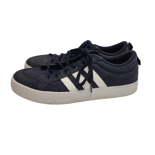 Adidas Bravada Navy Blue & White Lace-Up Trainers Uk Men's Size 8