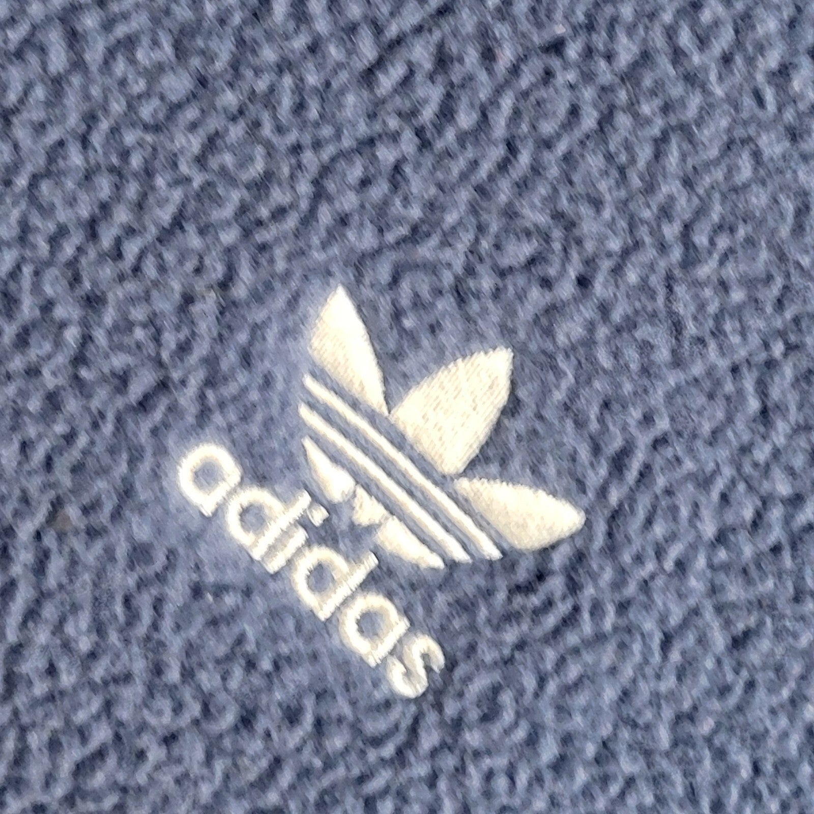 Adidas Vintage 90s Blue Fleece Cropped Hooded Jacket Uk Women's Size 10