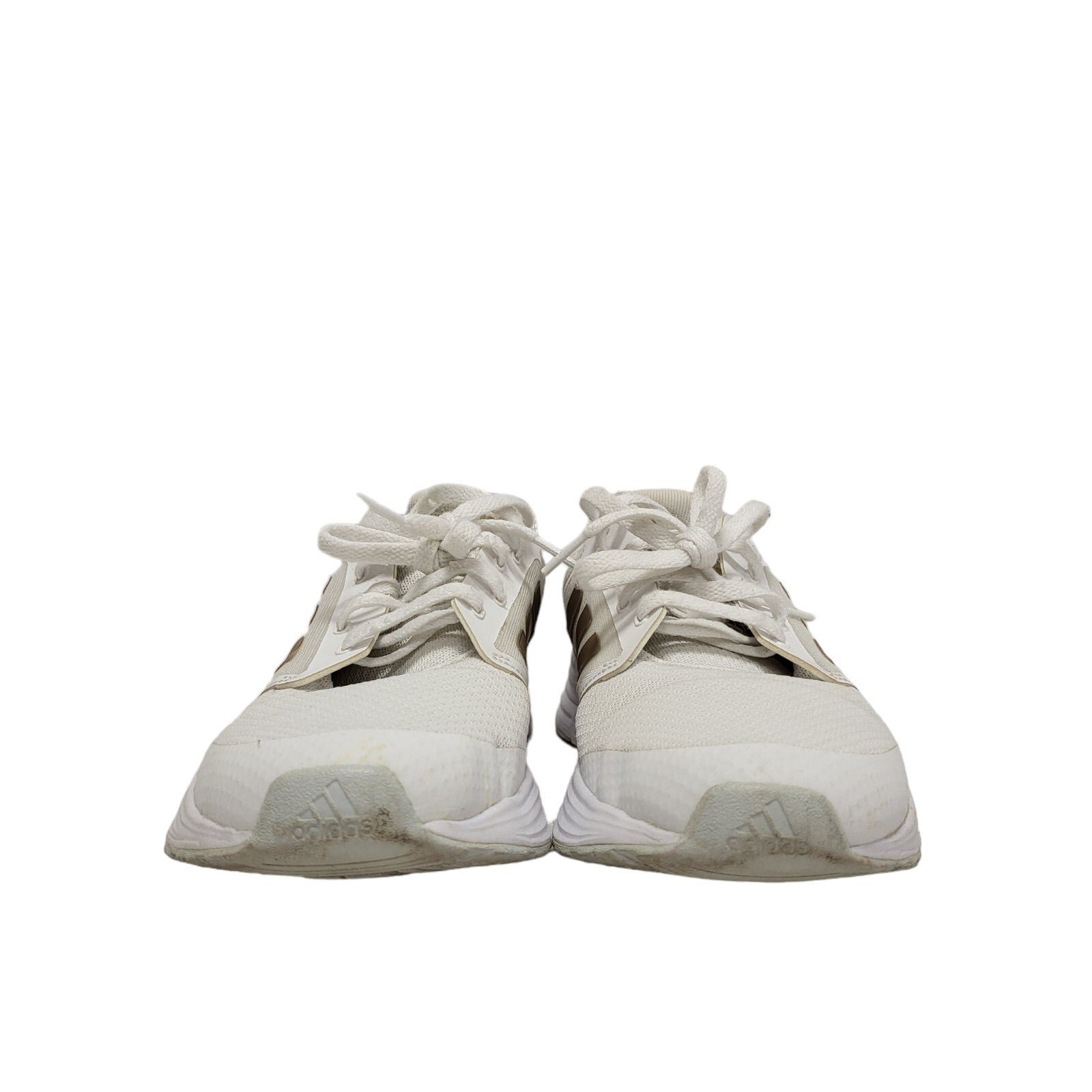 Adidas Galaxy 5 White Champagne Metallic Sports Women's Trainers Uk 7.5