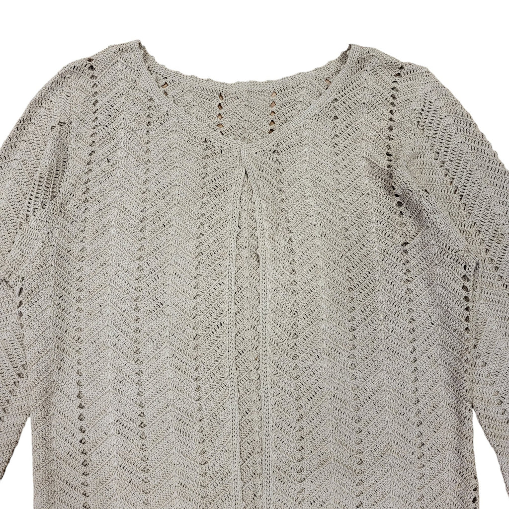 Next Vintage 90's Beige Open Front Long Cardigan UK Womens Size 12