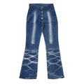 90s Vintage Blue High Waist Denim Bleached Jeans Women's Size 12 W30 L30