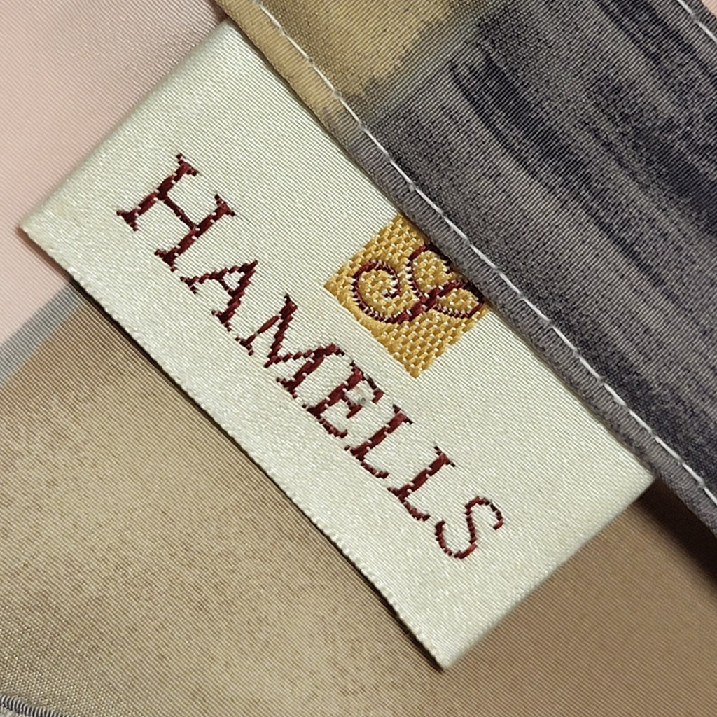 Hamells Vintage 80's Pink,Grey & Brown Patch Long Sleeve Shirt Womens UK 10
