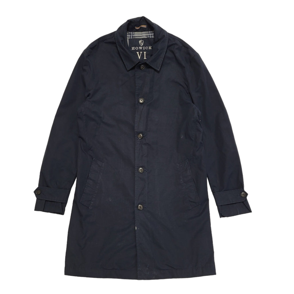 Howick VI Y2k Navy Blue Button Overcoat Uk Men's Size Medium