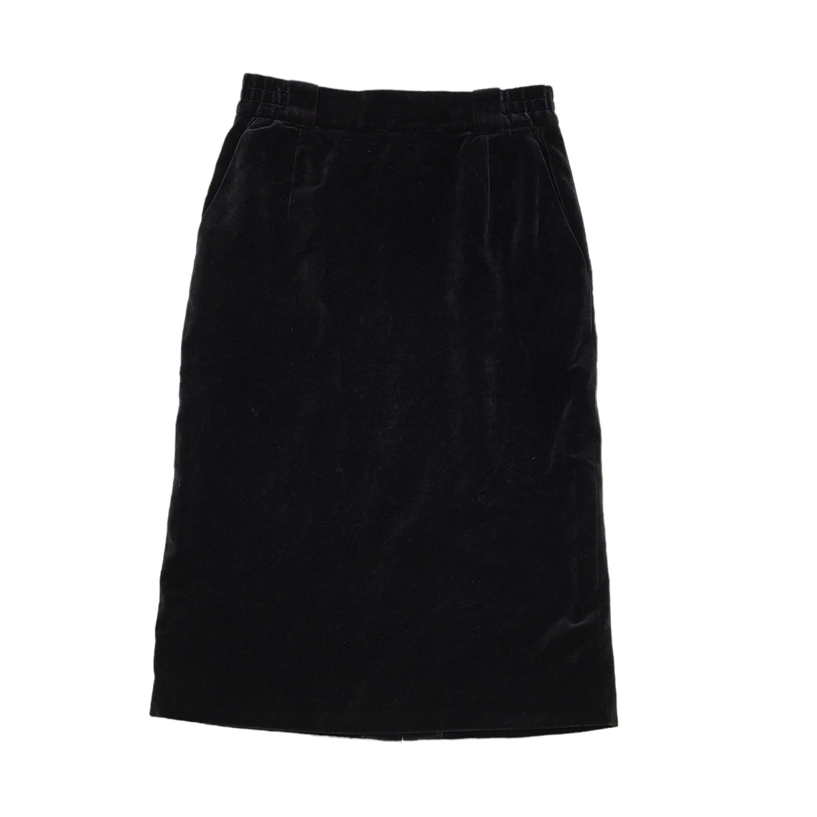 Basler Vintage 80's Black A-Line Velvet Skirt Uk Women's Size 10/12