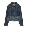 Levi's Red Tab Vintage 90's Blue Denim Zipped Jacket Uk Women's Size Small