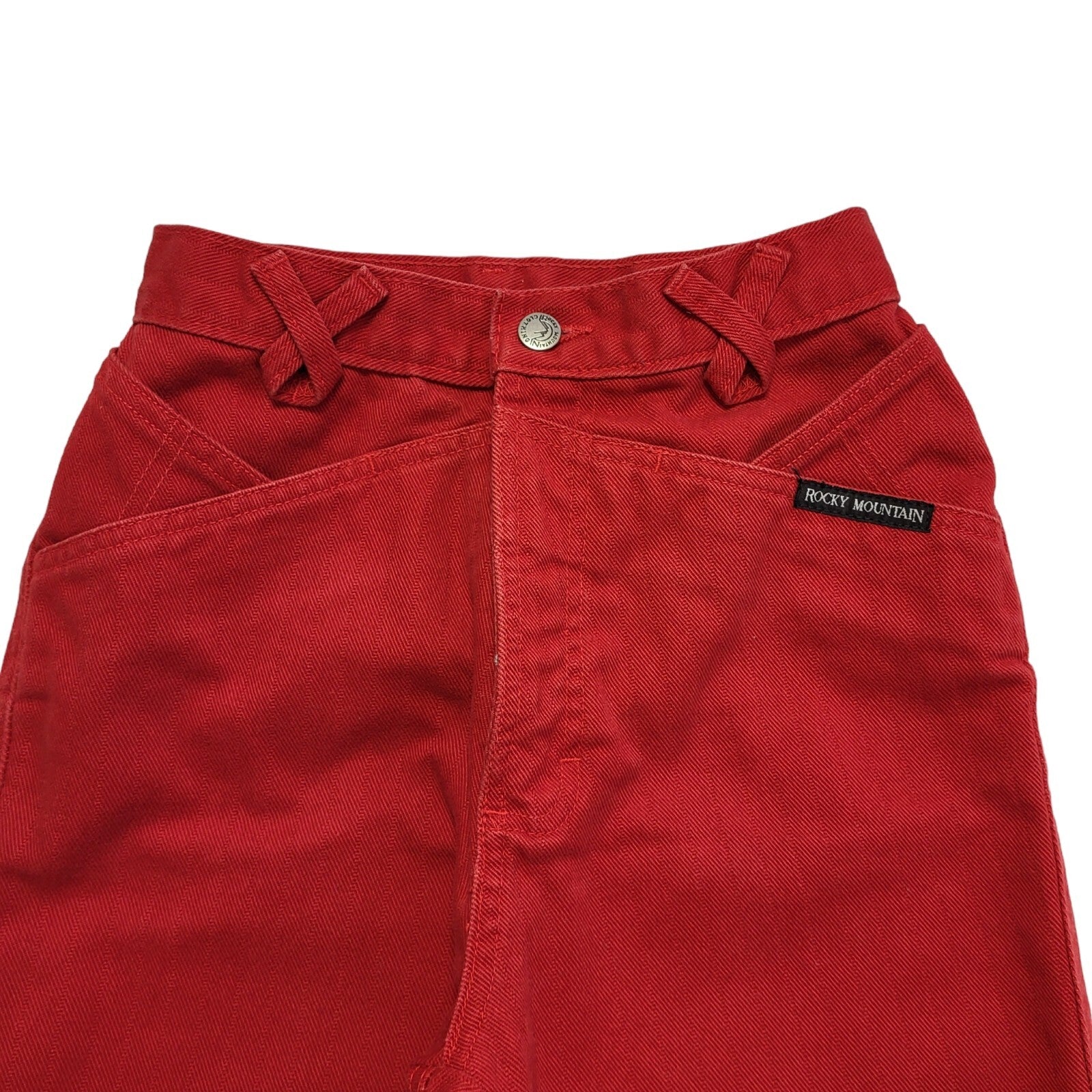 Rocky Mountain Vintage 80's Red High Waist Jeans Womens UK Size 6 W24 L27