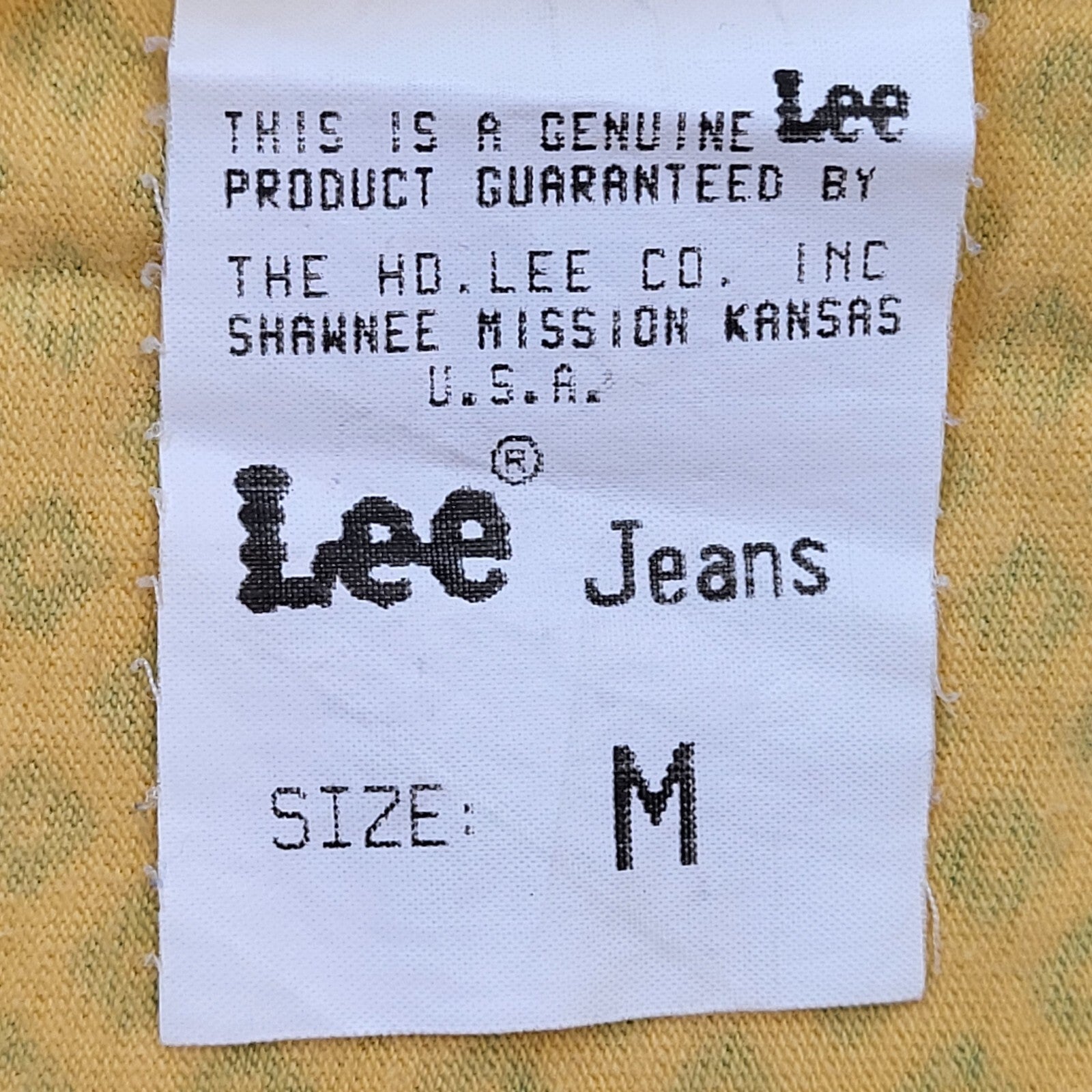 Lee Riders 90s Vintage Yellow & Blue Short Sleeve T-Shirt Women's Size Medium