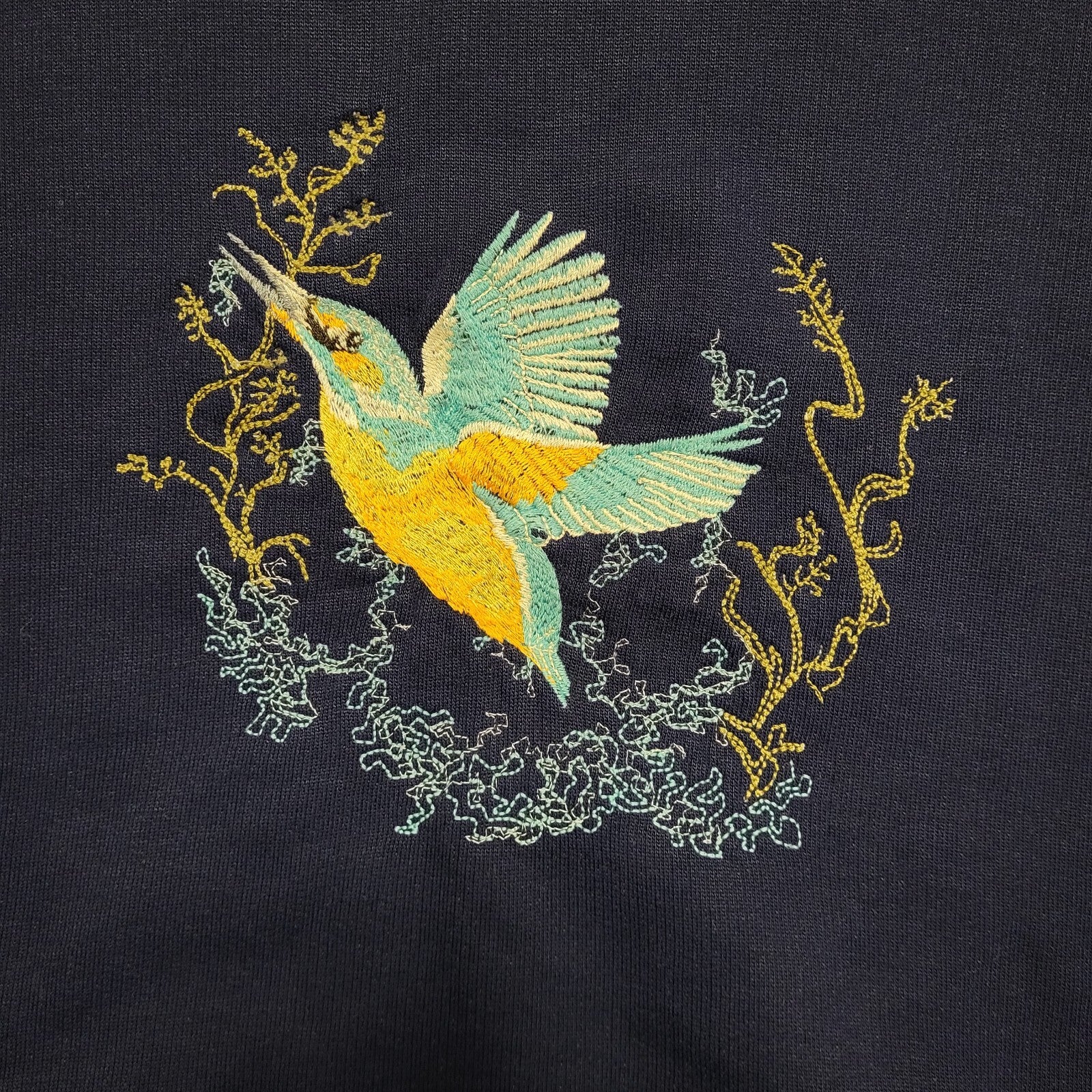 Radish 80s Vintage Navy Blue Cottage Core Sweatshirt Uk Women's Size XL