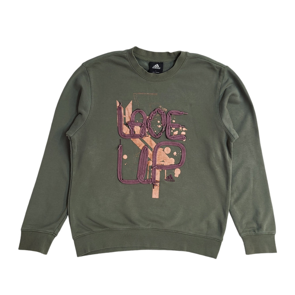 Adidas Green 90's  Crew Neck ''Lace Up''Sweatshirt UK Women's Size S