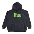 Gildan Black Beware The Kraken Long Sleeve Y2K Hoodie UK Men's Size XL