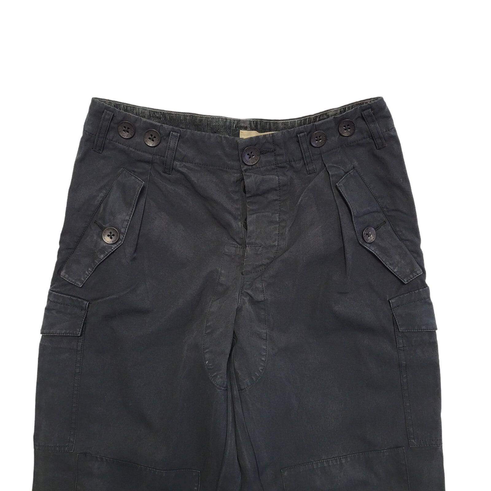 DKNY Jeans Black Tapered Leg Cargo Trousers Women's Size 10 W28 L30