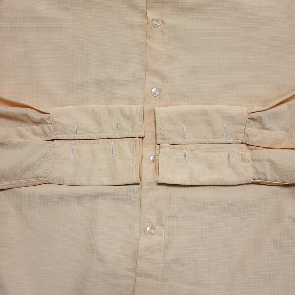 St Michael Vintage 70s Drip Dry Yellow Long Sleeve Shirt Men's Small