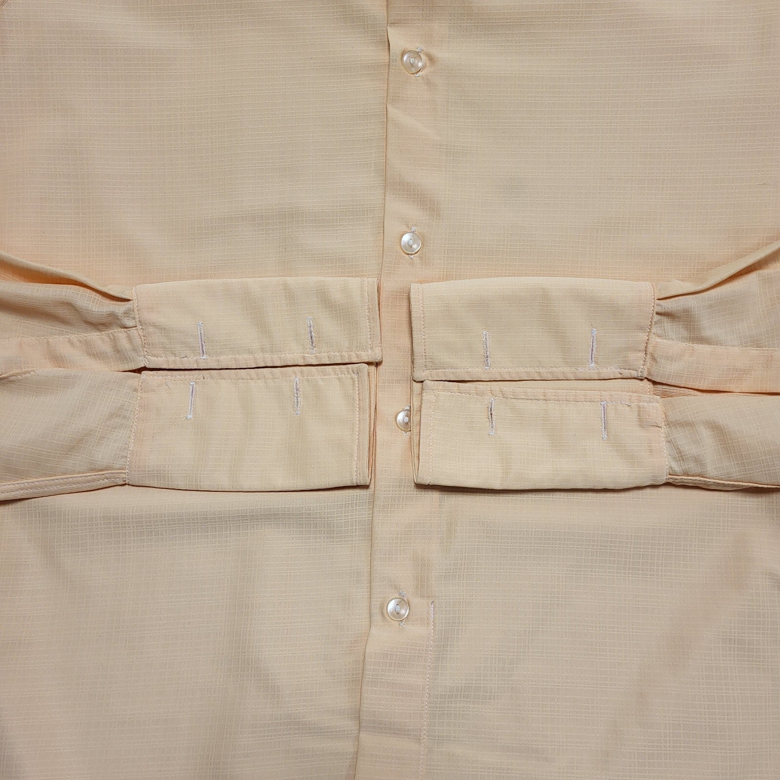 St Michael Vintage 70s Drip Dry Yellow Long Sleeve Shirt Men's Small