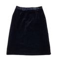 Canda C&A 90s Vintage Black Zipped Velvet Skirt Women's Size 16 W34