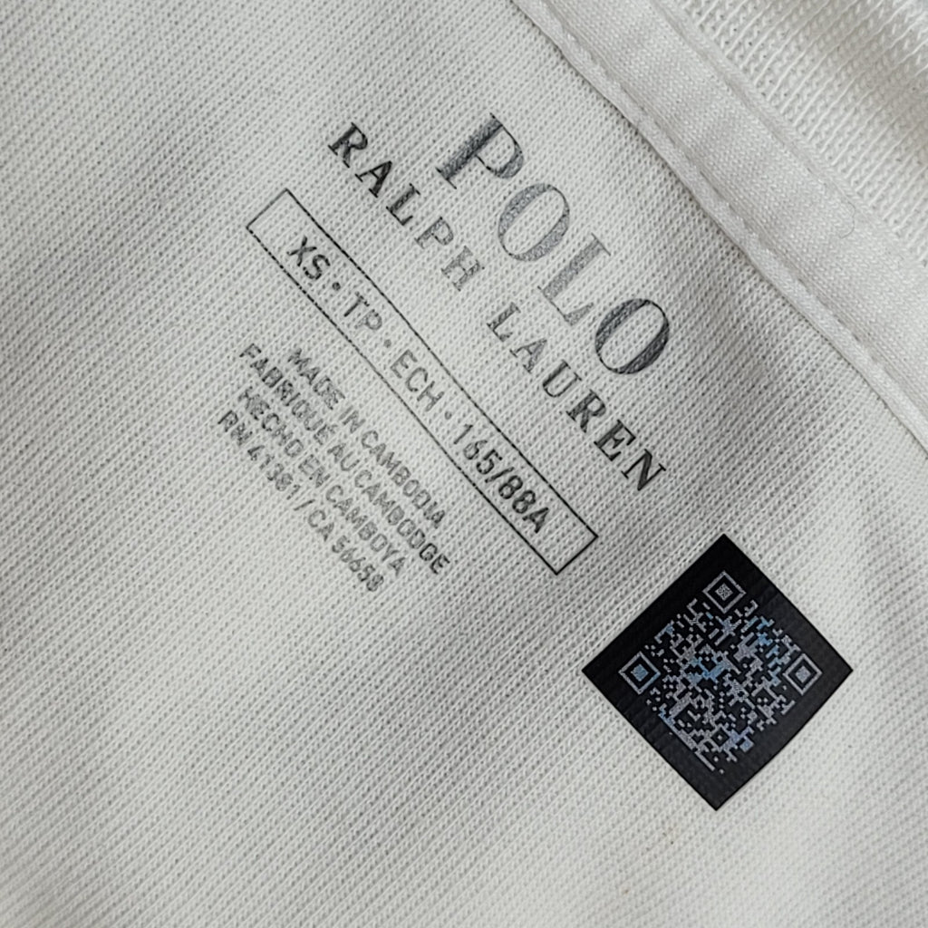 Polo Ralph Lauren White & Brown Vintage 90s Sweatshirt UK Men's Size XS
