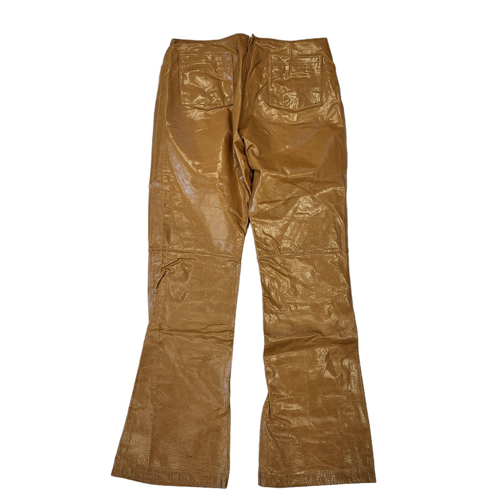 Outer Edge Y2K Vintage Bootcut Brown Leather Trousers Women's Size 14 W32 L32