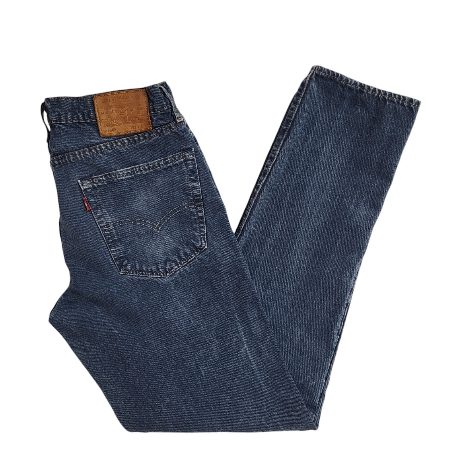 Levi's 90s Dark Blue Straight Leg Denim Jeans Uk Men's Size S W30 L32