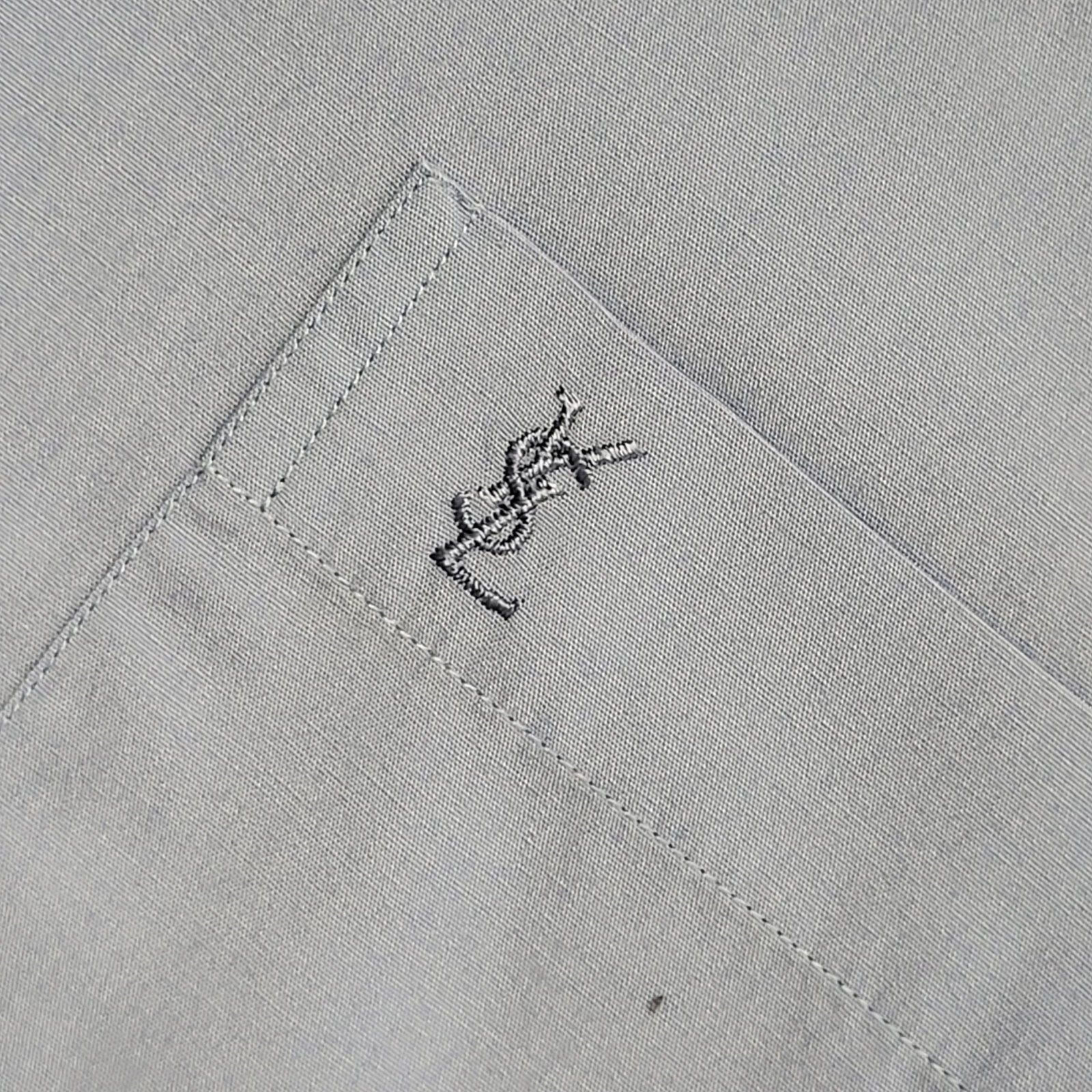 Yves Saint Laurent Vintage 90s Blue Long Sleeve Shirt Uk Men's Size XL