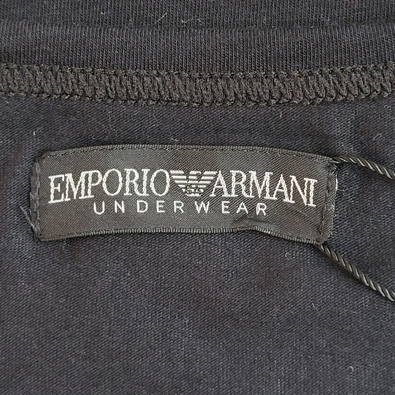 Emporio Armani Black Y2k Cotton Double Stitch T-Shirt Uk Women's Size L Bnwt