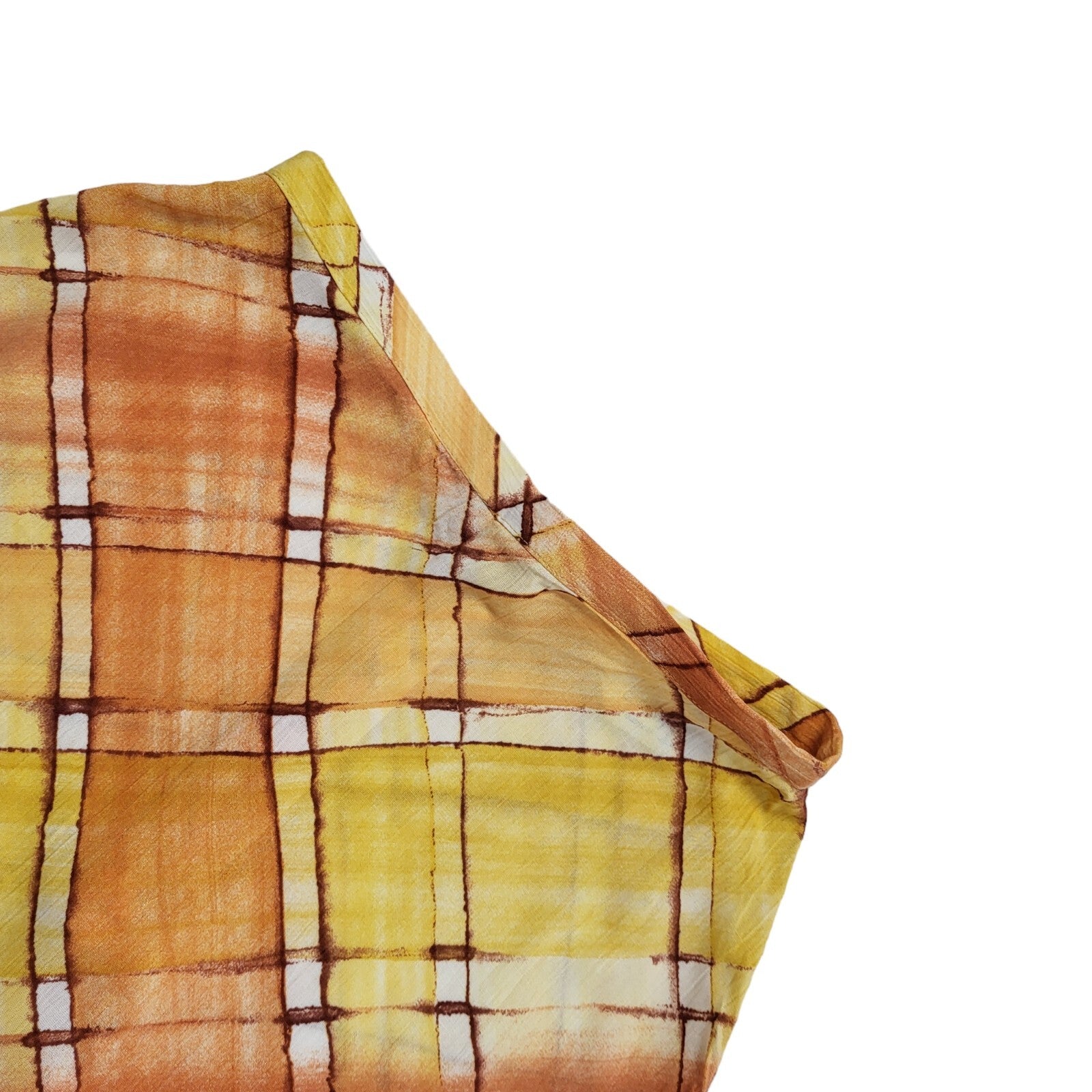 Dorothy Perkins Vintage 90's Orange & Yellow Argyle Maxi Skirt Womens UK Size 10