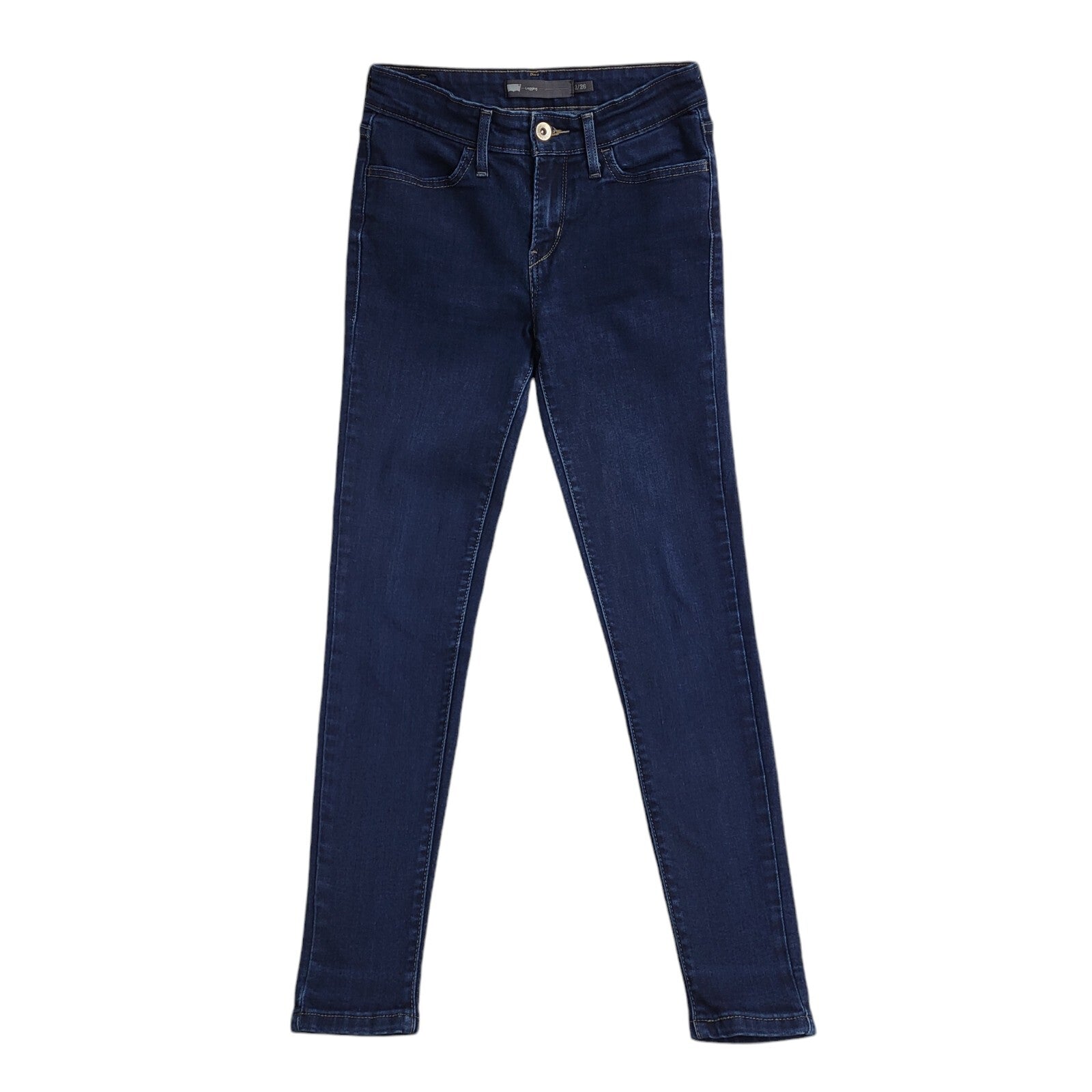 Levi's 90s Dark Blue Skinny Leg Leggings Denim Jeans Uk Women's Size 8 W26 L28