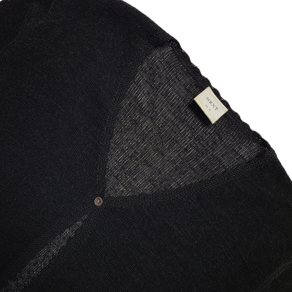 Next Vintage 90's Black Button Front Long Sleeve Cardigan Womens UK 10