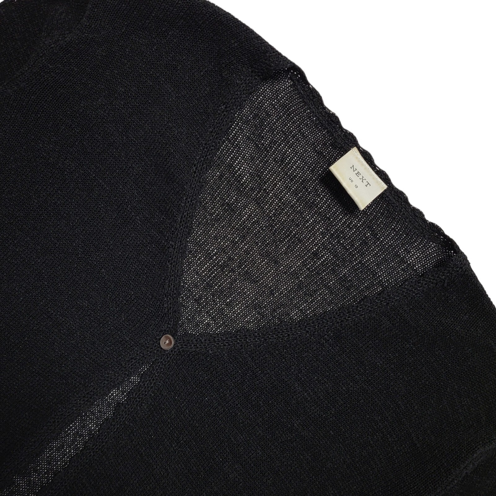 Next Vintage 90's Black Button Front Long Sleeve Cardigan Womens UK 10