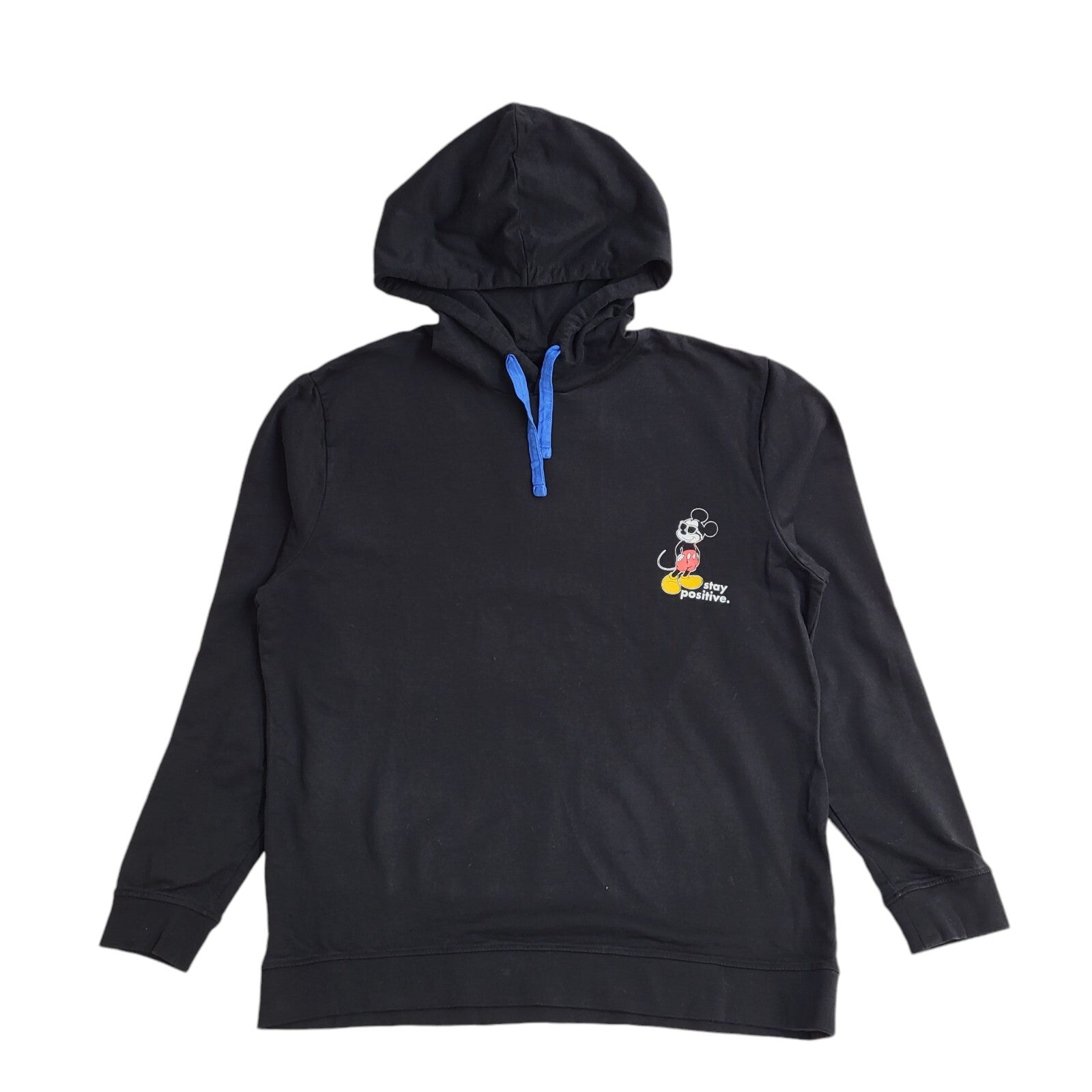 Mickey & Friends Black Pullover Over-sized Sweatshirt Hoodie UK Women's Size XL