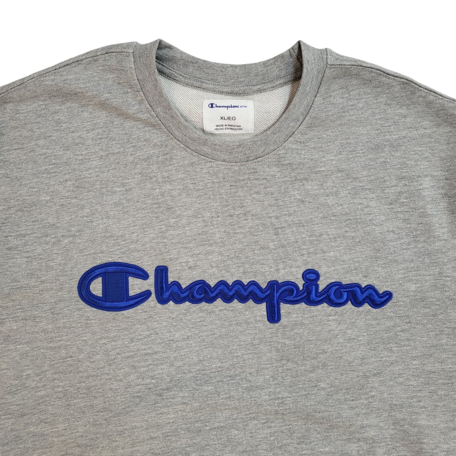 Champion Sports Sweatshirt Grey Crew Neck 90's Vintage UK Men's Size XL