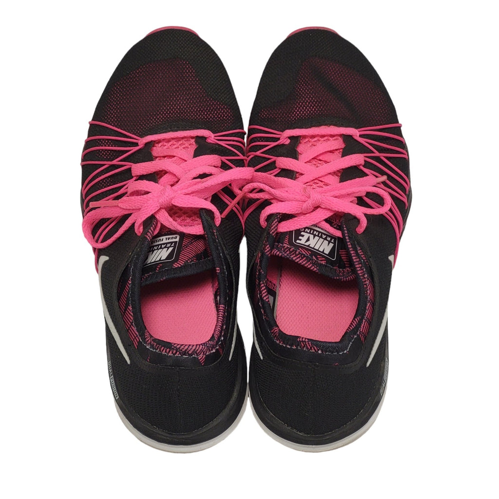 Nike Dual Fusion  Black Pink Sports Casual Women's Trainers Uk Size 5