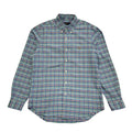 Ralph Lauren 90's Vintage Blue & Green Checked Long Sleeve Shirt Mens UK Size M