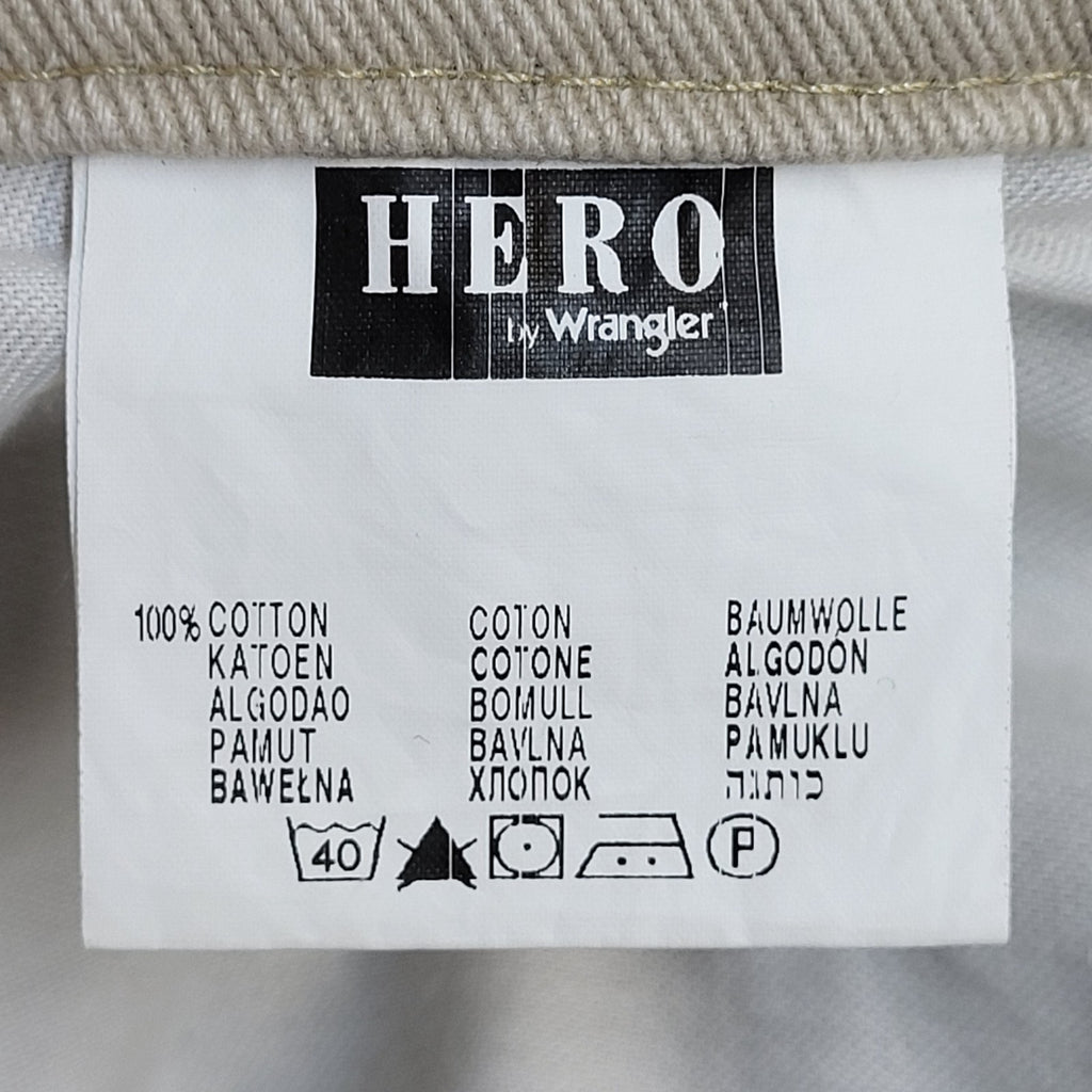 Wrangler Hero Y2K Vintage Beige Straight Denim Jeans Men's Size XL W36 L32