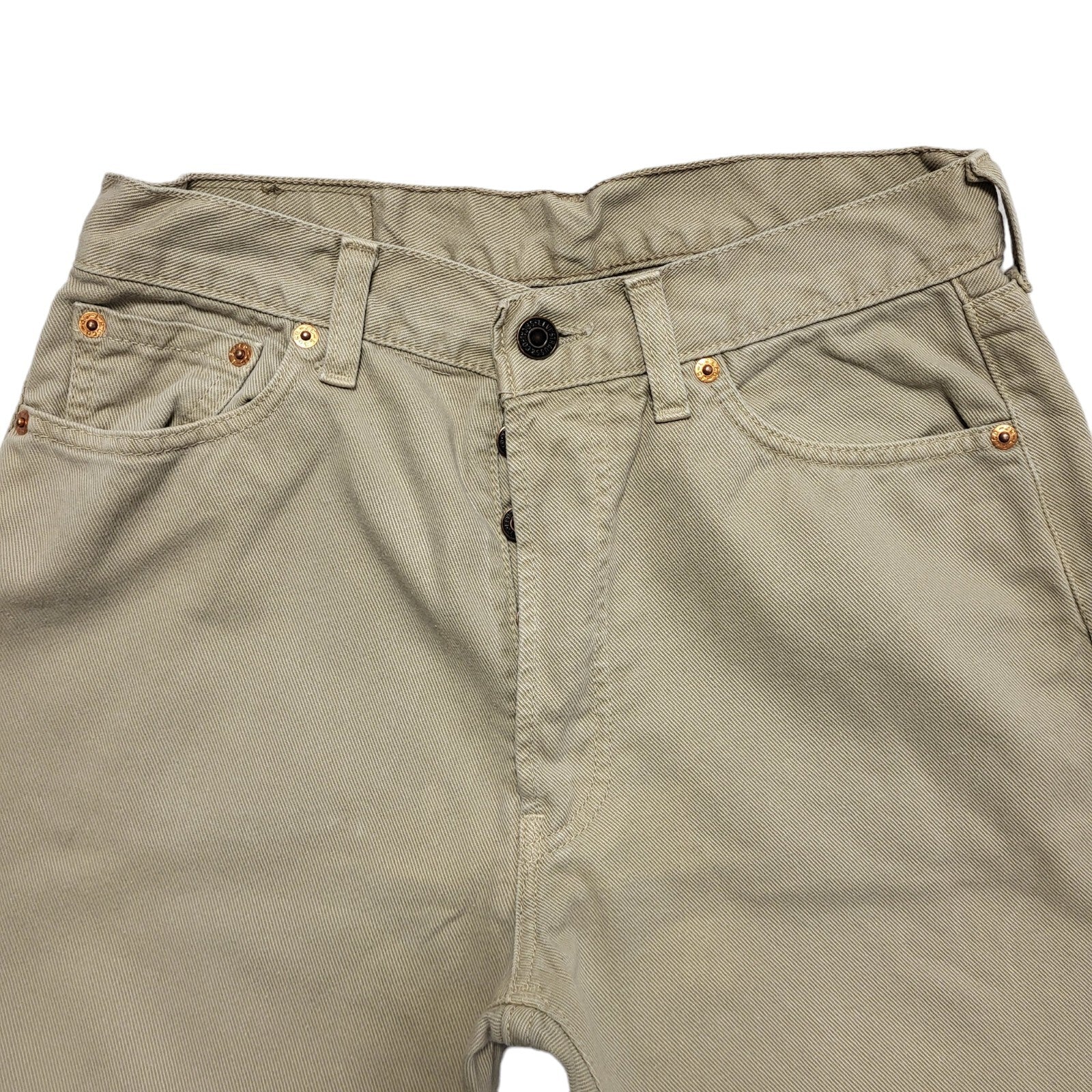 Levi's 551 Vintage Y2K   Beige Straight Leg Denim Jeans Men's UK XS-S W29 L32