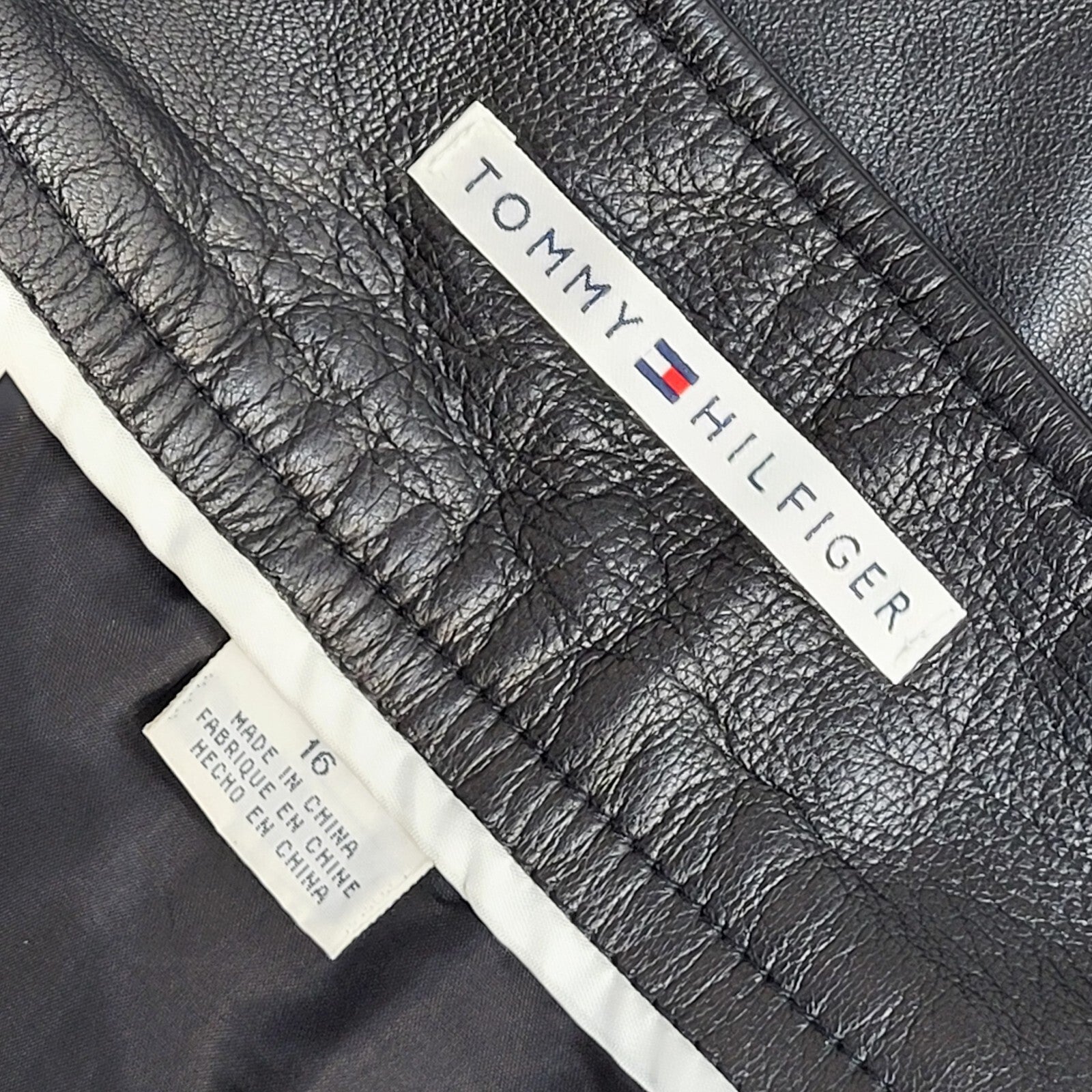 Tommy Hilfiger 90's Vintage Black Mini Skirt Uk Women's Size 16