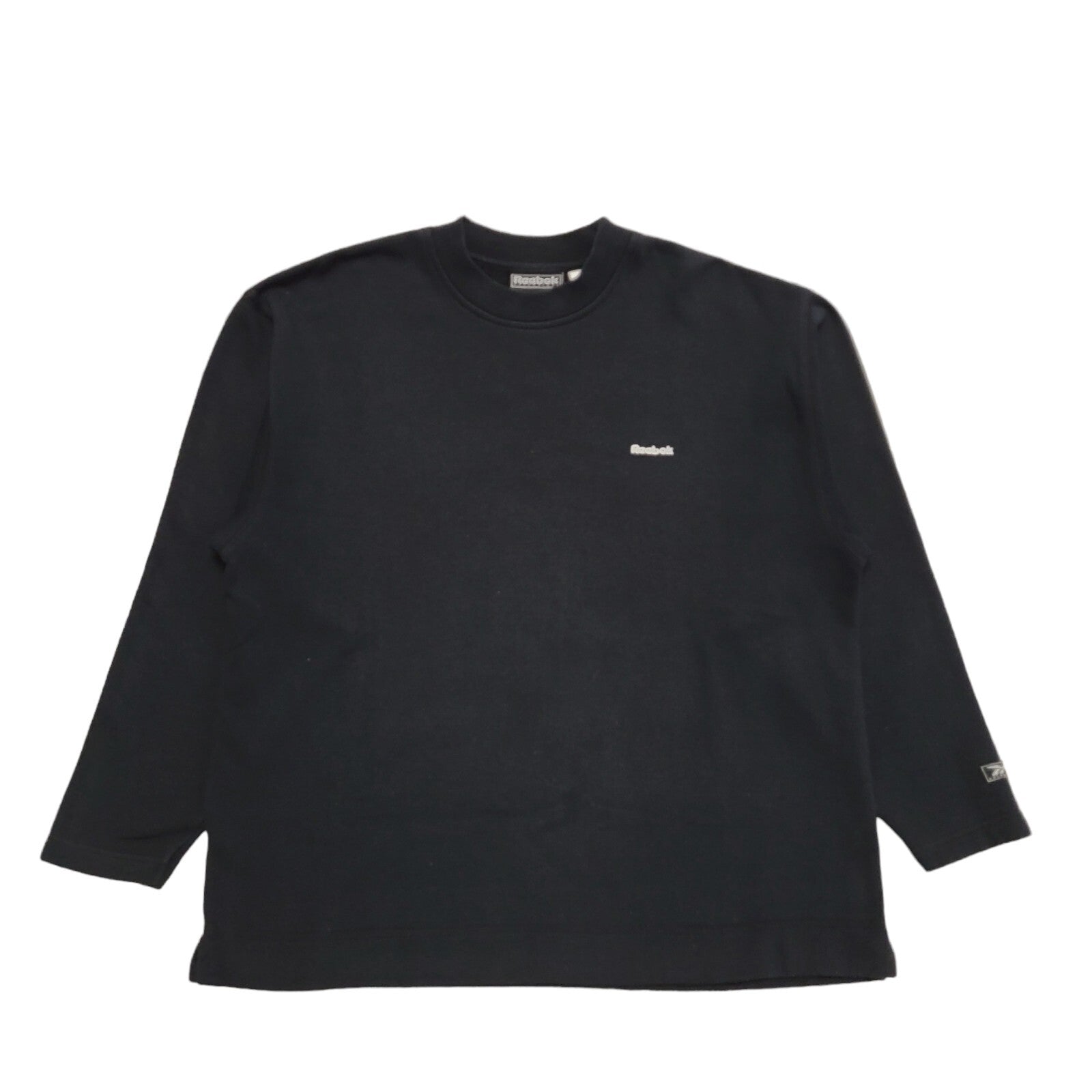 Reebok Essentials Spell Out  Vintage Y2K Black Sweatshirt Women's Size UK 14