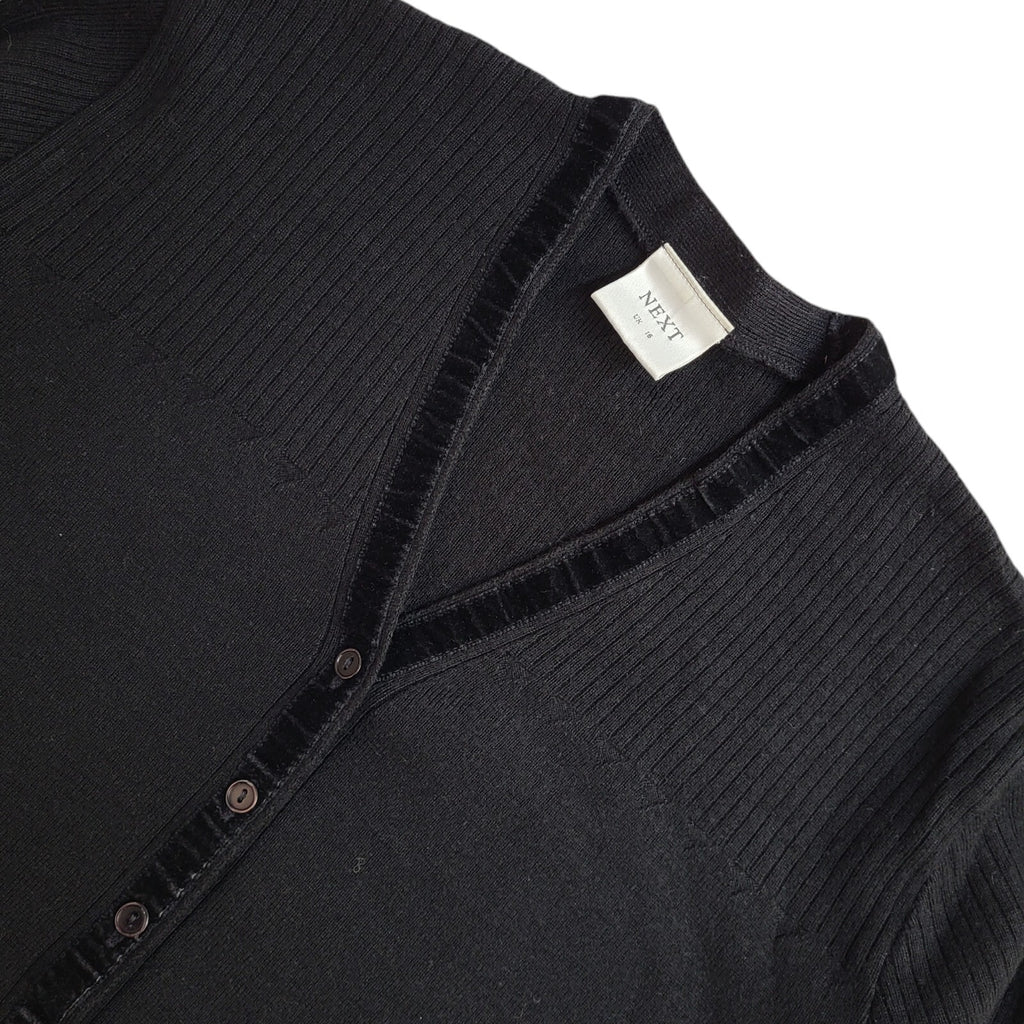 Next Vintage 90's Black Button Cardigan UK Women's Size 16