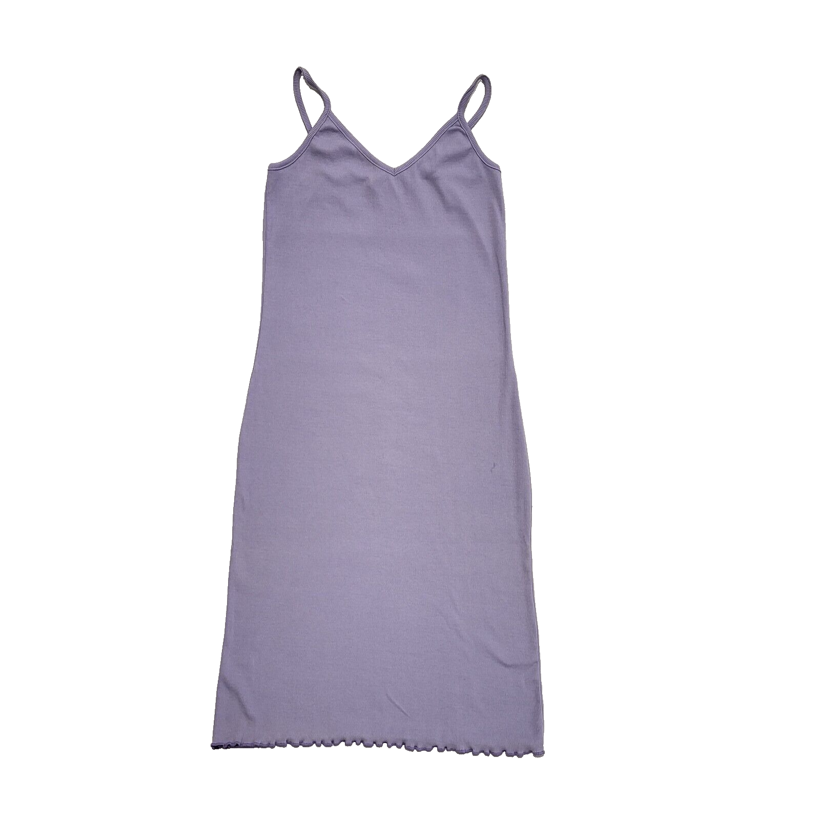 Joie De Vivre Vintage 90's Lilac Body Con Midi Lettuce Hem Dress Womens UK 14