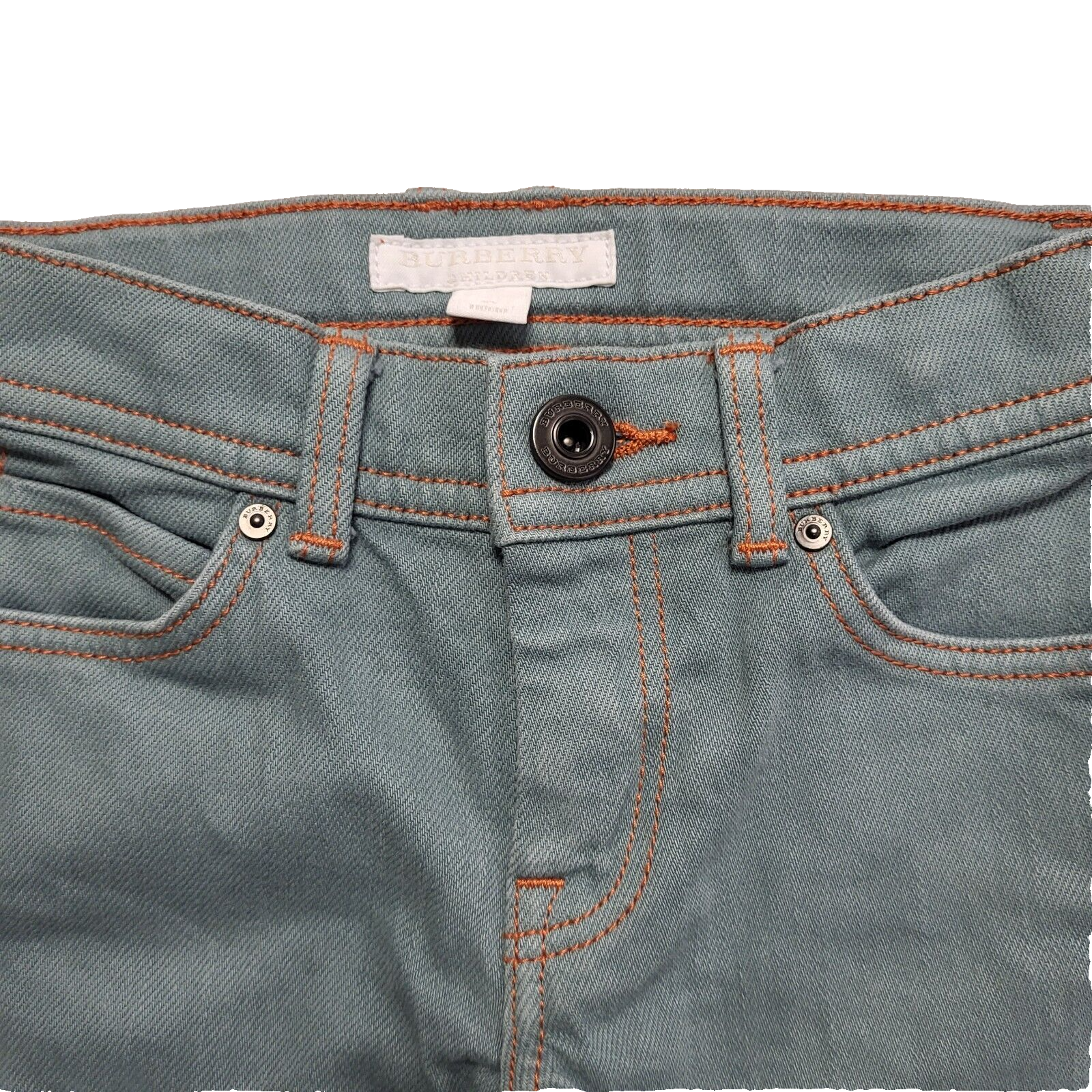Burberry Vintage Y2K Green Skinny Jeans Girls Age 4 Years W20 L16